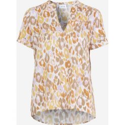 Bluzka Elodie. Brązowe bluzki Vila, s, bez wzorów, z wiskozy, eleganckie, bez kołnierzyka, bez ramiączek. Za 119.00 zł.