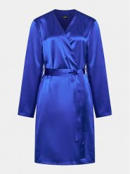La Perla Szlafrok N020293 Granatowy. Niebieskie szlafroki damskie La Perla, bez wzorów, z jedwabiu, bez ramiączek. Za 2,909.00 zł.