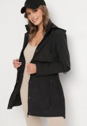 Czarna Kurtka Parka z Kapturem Odpinanym w Stylu Utility Janiora. Czarne kurtki Born2be, l, bez wzorów, klasyczne, z kapturem. W wyprzedaży za 127.49 zł.