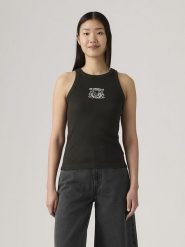 Levi's Top w kolorze czarnym rozmiar: L. Czarne topy Levi's, l, bez wzorów, z bawełny, bez kołnierzyka, bez ramiączek. Za 65.54 zł.