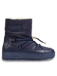 Tommy Hilfiger Śniegowce Tommy Essential Snowboot FW0FW07504 Niebieski. Niebieskie śniegowce Tommy Hilfiger, bez wzorów, z materiału, bez zapięcia. Za 869.99 zł.