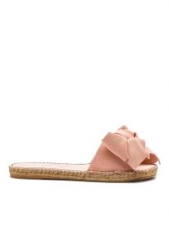Manebi Espadryle Sandals With Bow W 1.4 J0 Różowy. Czerwone espadryle Manebi, bez wzorów, ze skóry, bez obcasa. Za 359.99 zł.
