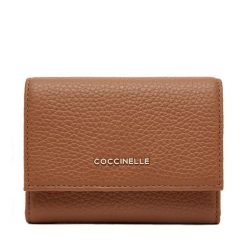 Mały Portfel Damski Coccinelle. Brązowe portfele Coccinelle, bez wzorów. Za 479.99 zł.