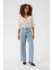 Kaffe Dżinsy - Loose fit - w kolorze błękitnym rozmiar: 44. Niebieskie jeansy Kaffe, z aplikacjami, ze skóry, z podwyższonym stanem. Za 249.95 zł.