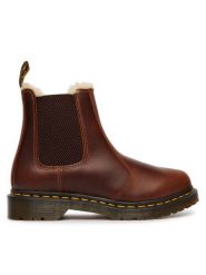 Dr. Martens Sztyblety 2976 Leonore Faux Fur Lined DM23898243 Brązowy. Brązowe botki Dr Martens, bez wzorów, ze skóry, bez obcasa, na płaskiej podeszwie, bez zapięcia. Za 989.99 zł.