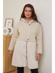 Curvy Lady Płaszcz przejściowy w kolorze beżowym rozmiar: 48/50. Brązowe płaszcze Curvy Lady, bez wzorów, klasyczne, bez kaptura. Za 131.74 zł.