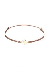 Elli Damski wisior Koniczynka Szczęście z Nylonem w srebrze próby 925 Sterling Silver pozłacany Bransoletki 1 ct. Szare bransoletki Elli, pozłacane. Za 178.99 zł.