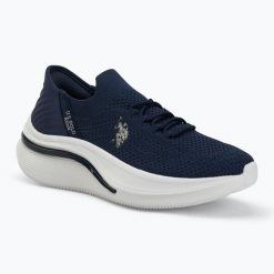 Buty damskie U.S. Polo Assn. CLAUDE003. Niebieskie buty do biegania U.S. Polo Assn., bez wzorów, z elastanu, bez zapięcia, do biegania. Za 249.99 zł.