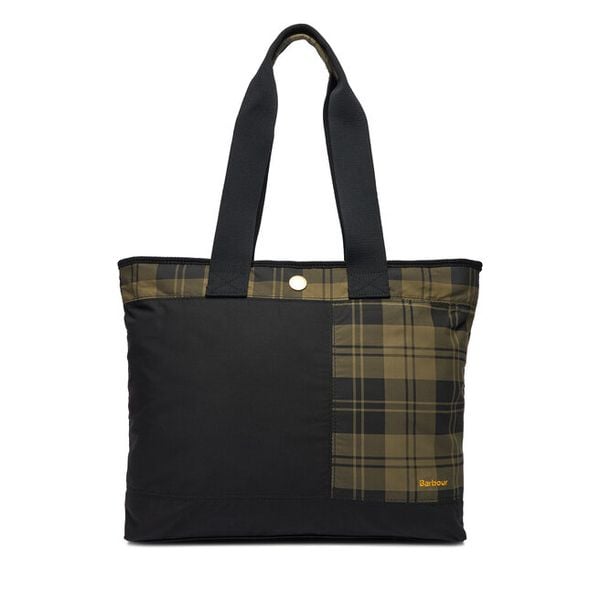 Torebka Barbour. Czarne shopper bag Barbour, bez wzorów, bez dodatków. Za 579.99 zł.