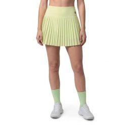 Damskie spódnico-spodenki do gry w padla Padel Siroko Lagrima-W Lime. Zielone szorty sportowe SIROKO, bez wzorów, z materiału, tenisowe. Za 216.00 zł.