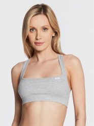 Chantelle Biustonosz top Cotton Comfort C15P10 Szary. Szare biustonosze Chantelle, bez wzorów, z bawełny. Za 119.99 zł.