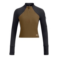 Bluza damska z zamkiem 1/2 Under Armour Launch. Brązowe bluzy Under Armour, bez wzorów, sportowe, bez ramiączek, bez kaptura. Za 366.50 zł.