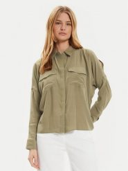 DKNY Koszula P4DM8X00 Zielony Regular Fit. Zielone koszule DKNY, s, bez wzorów, z syntetyku, bez kołnierzyka, bez ramiączek. Za 249.99 zł.