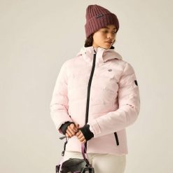 Damska kurtka narciarska Gliding II. Czerwone kurtki narciarskie Dare 2b, l, bez wzorów, z materiału, z kapturem, narciarskie. Za 587.00 zł.