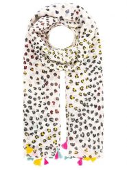 Zwillingsherz Szal "Dots & Tassels" w kolorze kremowym ze wzorem - 180 x 90 cm rozmiar: onesize. Brązowe szaliki i kominy Zwillingsherz, bez wzorów, z materiału. Za 60.95 zł.