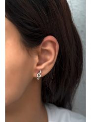 Heliophilia Srebrne kolczyki-wkrętki z cyrkoniami rozmiar: onesize. Szare kolczyki Heliophilia, z cyrkonią, srebrne. Za 66.45 zł.