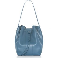 Skórzana torebka w kolorze morskim - 32 x 32 x 12 cm. Torebki klasyczne Mia Tomazzi, Anna Morellini & Co. W wyprzedaży za 300.95 zł.