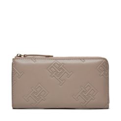 Duży Portfel Damski Tommy Hilfiger. Szare portfele Tommy Hilfiger, bez wzorów. Za 159.99 zł.