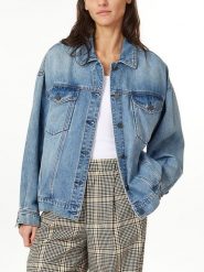 Scotch & Soda Kurtka dżinsowa w kolorze błękitnym rozmiar: L. Niebieskie kurtki Scotch & Soda, l, bez wzorów, prążkowane, bez kaptura. Za 321.39 zł.