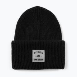 Czapka zimowa Pitbull Beanie Love PB. Czarne czapki zimowe PITBULL, bez wzorów, z materiału, sportowe. Za 62.99 zł.