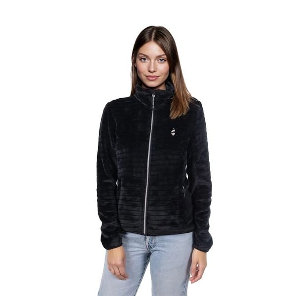 Bluza polarowa damska AULP VERKO Ciepła ze stójką. Czarne bluzy bez kaptura Aulp, bez wzorów, z polaru, bez kaptura. W wyprzedaży za 239.99 zł.