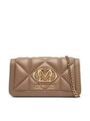 LOVE MOSCHINO Torebka JC5640PP0PLC0105 Beżowy. Brązowe kopertówki Love Moschino, bez wzorów, ze skóry, bez dodatków. Za 699.99 zł.