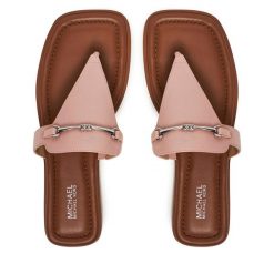 Japonki MICHAEL Michael Kors. Czerwone japonki MICHAEL Michael Kors, bez wzorów, ze lnu. Za 439.99 zł.