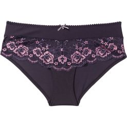 Figi "panty" bonprix ciemnoszaro-jasnoróżowy. Bokserki damskie marki bonprix. Za 37.99 zł.