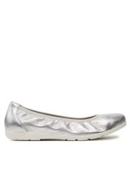 Caprice Baleriny 9-22150-42 Srebrny. Szare baleriny Caprice, bez wzorów, ze skóry, bez obcasa, bez zapięcia. Za 150.99 zł.