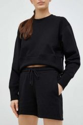 Dkny szorty bawełniane kolor czarny gładkie high waist. Czarne szorty DKNY, bez wzorów, z bawełny. Za 239.99 zł.