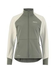 Craft Kurtka CORE Essence Nordic softshell 3-warstwowa damska – Leaf/Tofu. Zielone kurtki Craft, m, bez wzorów, z dżerseju, bez kaptura. Za 306.00 zł.