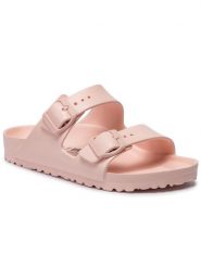 Birkenstock Klapki Arizona 1014614 Różowy. Czerwone klapki Birkenstock, bez wzorów, z tworzywa sztucznego, bez obcasa, bez zapięcia. Za 249.99 zł.