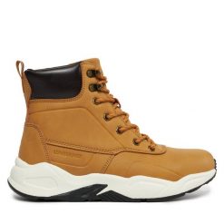 Trapery Lumberjack. Brązowe traperki Lumberjack, bez wzorów, bez obcasa, bez zapięcia. Za 459.99 zł.