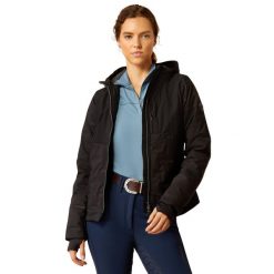 Damska kurtka jeździecka zapinana na zamek Ariat Taxore Insulated. Czarne kurtki Ariat, l, bez wzorów, z dzianiny, bez kaptura. Za 814.00 zł.