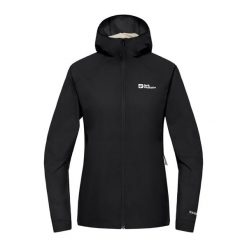 Kurtka przeciwwiatrowa damska Jack Wolfskin Prelight Octa. Czarne kurtki przejściowe sportowe Jack Wolfskin, na lato, xl, bez wzorów, z materiału, bez kaptura, trekkingowe. Za 569.99 zł.