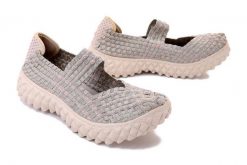 ROCK SPRING OVER beige knit, półbuty damskie. Brązowe półbuty wsuwane Rock Spring, na lato, bez wzorów, rockowe, bez obcasa. Za 219.90 zł.