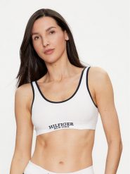 Tommy Hilfiger Biustonosz top UW0UW05217 Biały. Białe biustonosze Tommy Hilfiger, m, bez wzorów, z bawełny, bez kołnierzyka, bez ramiączek. Za 99.99 zł.