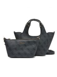 Guess Torebka w kolorze czarnym - 27 x 17 x 8 cm rozmiar: onesize. Czarne torebki klasyczne Guess, z aplikacjami, z materiału, przez ramię, bez dodatków. Za 382.99 zł.