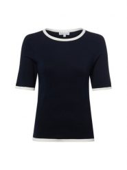 Marie Lund Sweter Kobiety wiskoza niebieski, S. Niebieskie swetry Marie Lund, s, bez wzorów, z wiskozy, eleganckie, bez ramiączek. Za 139.95 zł.