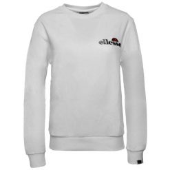 Bluza fitness damska Ellesse Triome Sweatshirt. Białe bluzy z kapturem Ellesse, xs, bez wzorów, z bawełny, bez kaptura, na fitness i siłownię. Za 163.96 zł.
