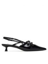 KARL LAGERFELD Czółenka Pasha KL30105A Czarny. Czarne czółenka KARL LAGERFELD, bez wzorów, ze skóry, bez obcasa, bez zapięcia. Za 859.99 zł.