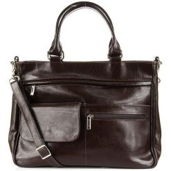 Torebka skórzana damska kuferek DAN-A T88 czekoladowa. Brązowe torebki klasyczne DAN-A, bez wzorów, ze skóry, eleganckie, bez dodatków. Za 359.99 zł.