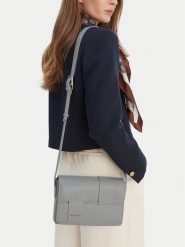 GINO ROSSI Torebka C-KY185 Szary. Szare listonoszki Gino Rossi, bez wzorów, z materiału, bez dodatków. Za 179.99 zł.