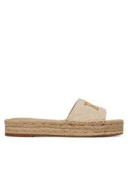 LAUREN RALPH LAUREN Espadryle Polly 802966866001 Beżowy. Brązowe espadryle Lauren Ralph Lauren, bez wzorów, z materiału, bez obcasa. Za 379.99 zł.