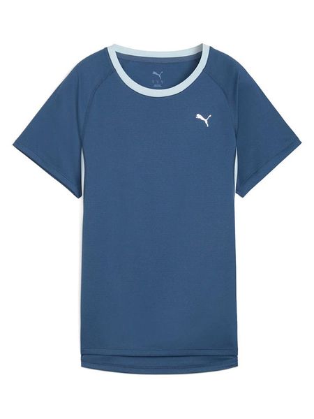 Puma Koszulka "Velocity" w kolorze niebieskim do biegania rozmiar: S. Niebieskie t-shirty sportowe Puma, s, bez wzorów, z materiału, bez ramiączek, do biegania. Za 95.92 zł.