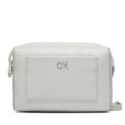 Torebka Calvin Klein. Szare listonoszki Calvin Klein, bez wzorów, bez dodatków. Za 289.99 zł.
