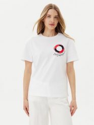 EA7 Emporio Armani T-Shirt 7W000491 AF12957 U0002 Biały Regular Fit. Białe t-shirty EA7 Emporio Armani, m, bez wzorów, z bawełny, bez kołnierzyka, bez ramiączek. Za 309.99 zł.