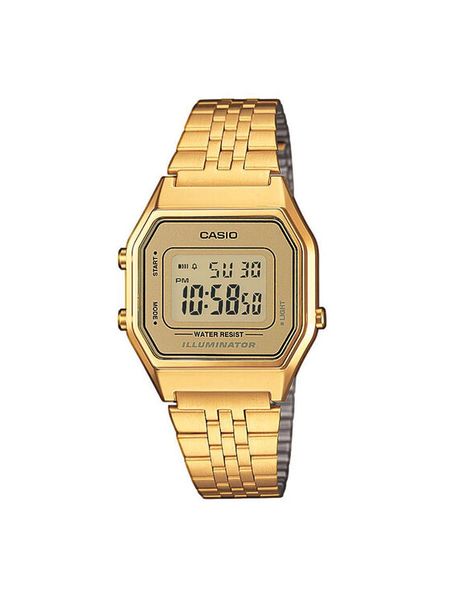 Casio Zegarek Vintage LA680WEGA-9ER Złoty. Żółte, cyfrowe zegarki Casio, złote. Za 249.99 zł.