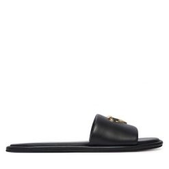 Klapki LOVE MOSCHINO. Czarne klapki Love Moschino, bez wzorów, bez obcasa, bez zapięcia. Za 859.99 zł.