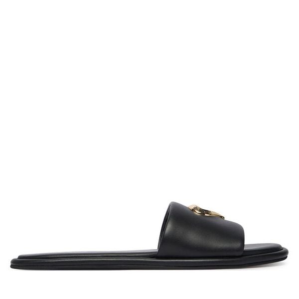 Klapki LOVE MOSCHINO. Czarne klapki Love Moschino, bez wzorów, bez obcasa, bez zapięcia. Za 859.99 zł.